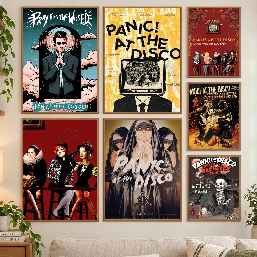 American Rock Band Panic At Poster HD art sticky wall waterproof home living room bedroom bar aesthetic decoration