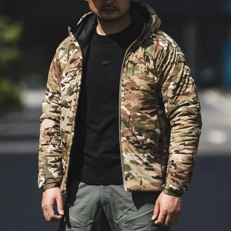 Ultralight Waterproof Military Camo Tactical Jacket Men Winter Polar Windproof Warm Padded Coat Hooded Windbreaker Outerwear