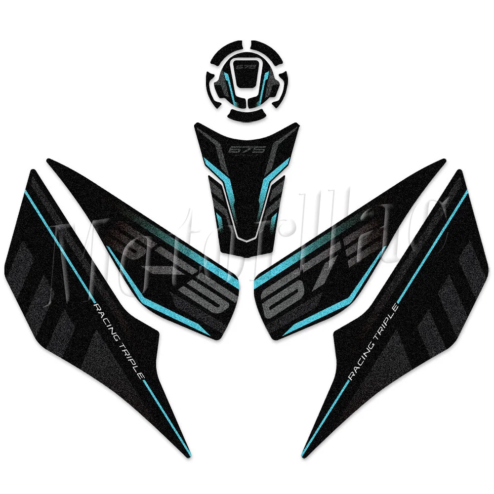 3M Motorcycle Side Tank Pad Anti-Slip Stickers Gas Knee Grip Protection Decals For 675SR 675SS 675SR-R 2025 2026
