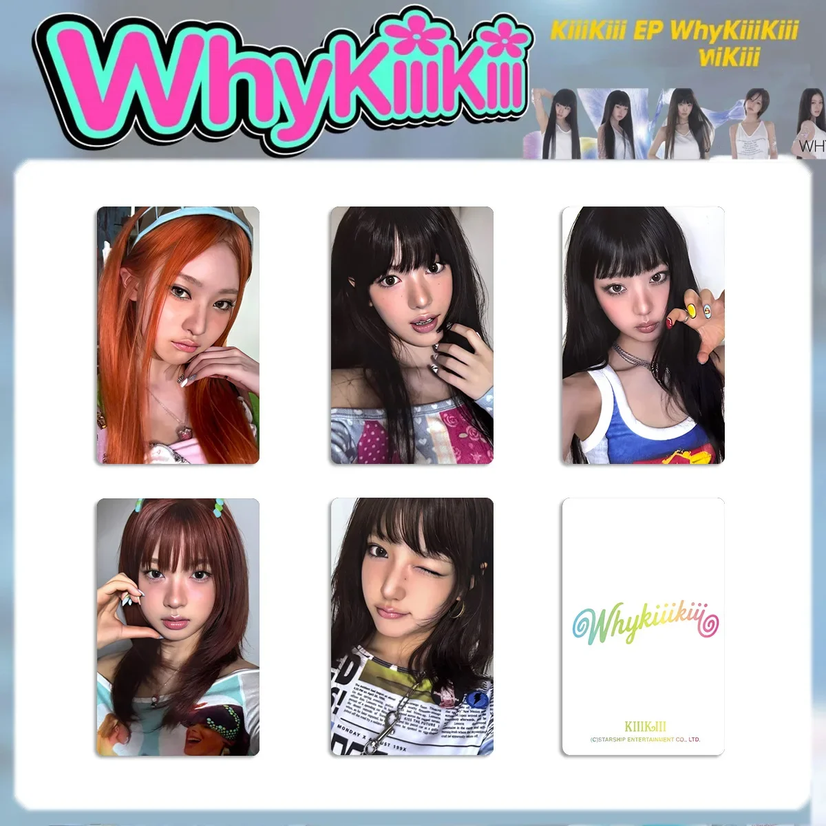 5pcs/Set Idol Girl Group KIIIKIII New Mini 3 Album Why KiiiKiii Lomo Card Postcard Leesol Sui Jiyu Haum Kya Fan Gift