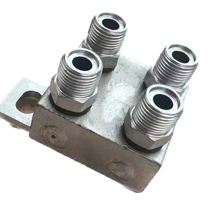 Forklift accessories accessories side shift modification oil pipe four way joint M16-18 flat joint force