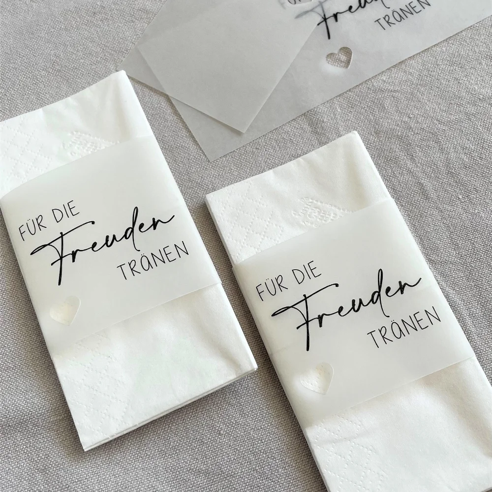 Banderole personalizado para servilletas de boda, pancarta con nombre de pareja, decoración de mesa de boda, compromiso, cumpleaños, decoración de fiesta de lujo