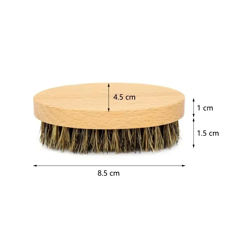 Professional Eco Friendly Boar Bristle Men\'s Shaving Brush Portable Barber Natural Beard Brush For Facial Cleaning Mustache Tool