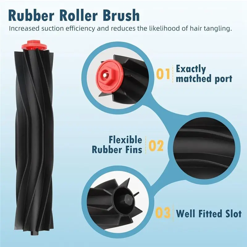 ABMI-For Eufy Robot Vacuum Omni S1 Pro / S1 Parts Accessories Main Side Brush HEPA Filter Mop Cloth Dust Bags Replacement,