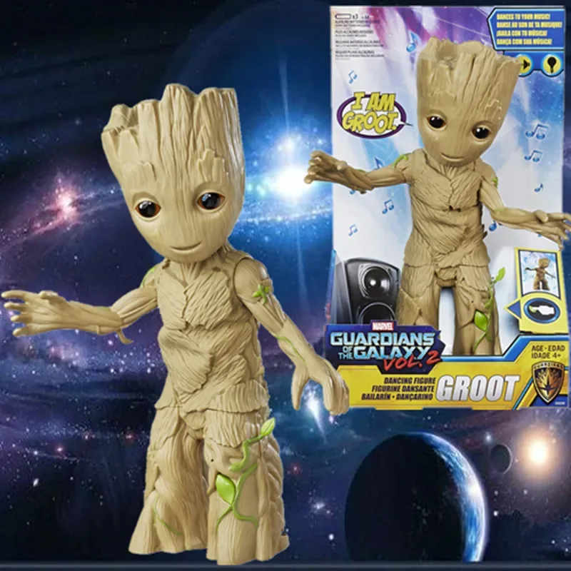 Marvel Movie Guardians Of The Galaxy 2 Dancing Swinging Tree Man Groot C0225 Sound And Light Toy Gifts