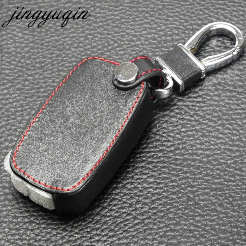 jingyuqin Car folding key Leather Case for LADA Sedan Largus Kalina Granta Vesta X-Ray XRay For Renault Remote Key Fob Cover Set