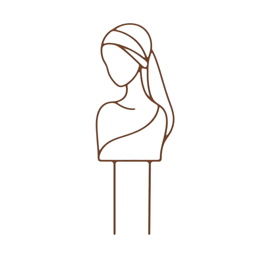 Iron Character Silhouette Plant Stand Strong Load Bearing Weather Resistance Plant Fixed Frame Hollow Out Plant Climbing Trellis