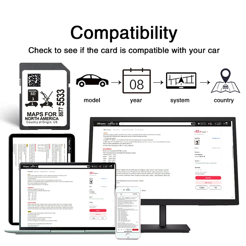 Imagem -03 - América do Norte 2023 Cartão sd 8gb Mapas de Navegação para gm 86775533 Gmc 1500 2500 3500 20232023 Sistema de Veículo Gps Cartão sd