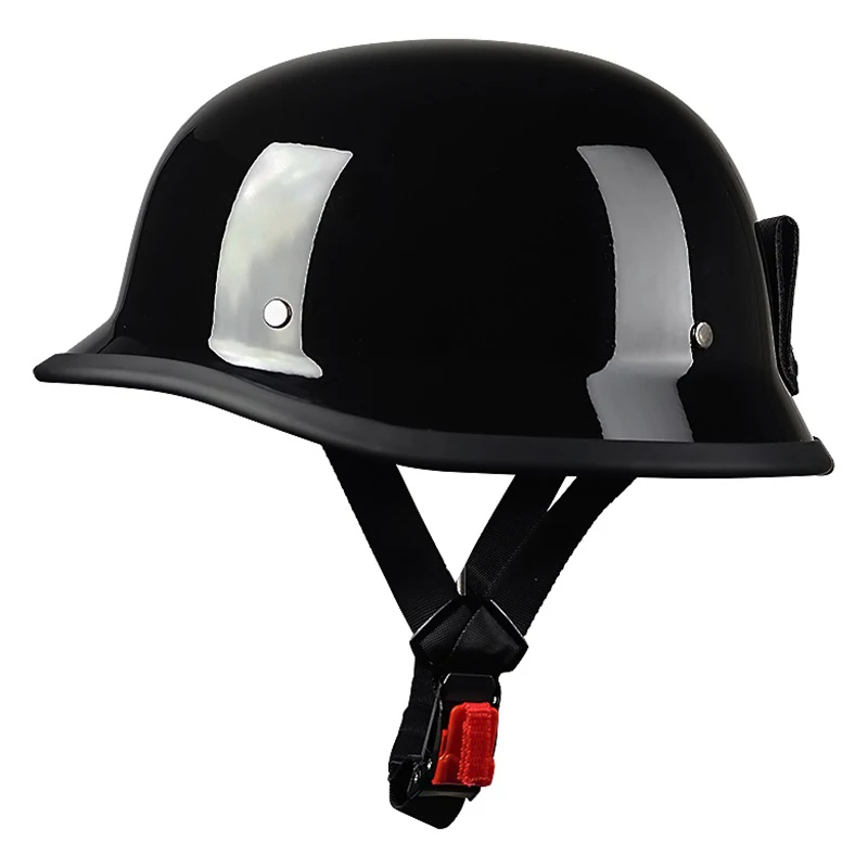 

German Crafted Vintage Steel Cruiser Helmets | Half Face Unisex Motorcycle Helmets | DOT Certified for Reliable Protection