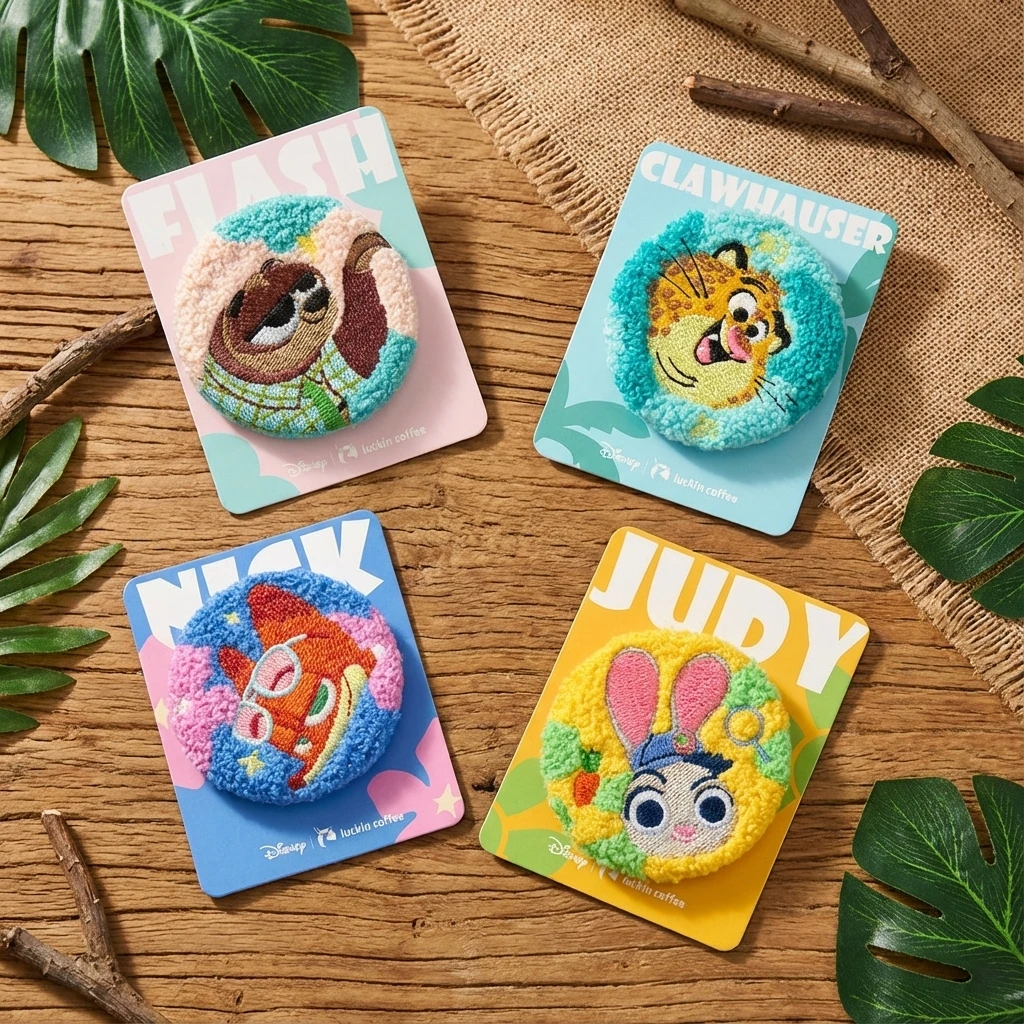 

Круглая плюшевая магнитная наклейка на холодильник Zootopia, значок на рюкзак, креативная магнитная брошь с подвеской, Лидер продаж