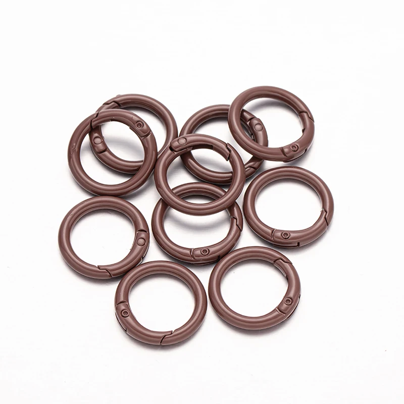 5 Stück/Set Metall O-Ring Federverschluss Öffnungsfähiger Runder Karabiner Schlüsselanhänger Clips Haken Verbinder Ketten DIY Handwerk Schnalle Zubehör – Detail 5