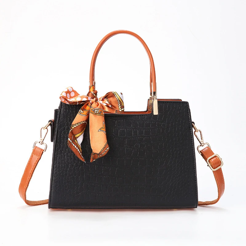 Handbag birthday gift for mom, crocodile pattern commuter bag, tote bag, fashionable handbag, elegant women's messenger bag, wom
