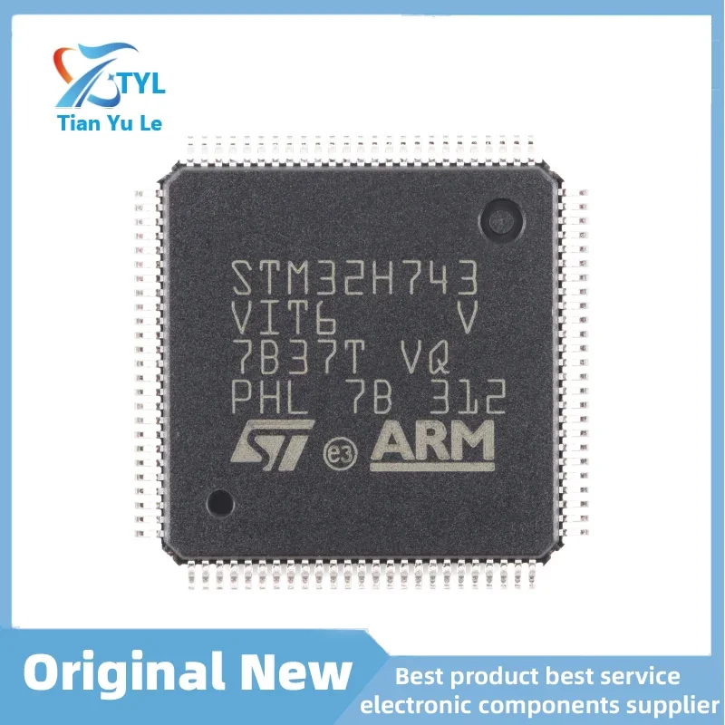 New Original STM32H743VIT6 LQFP-100 ARM® Cortex®-M7 STM32H7 Microcontroller IC 32-Bit Single-Core 480MHz 2MB (2M x 8) FLASH