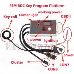 Platforma programowania z kluczem FEM BDC Adapter naprawczy 14V Tester mocy dla X1 x 3x5x6 dla kluczowe narzędzie VVDI2 Plus Autel CGDI BMW Prog