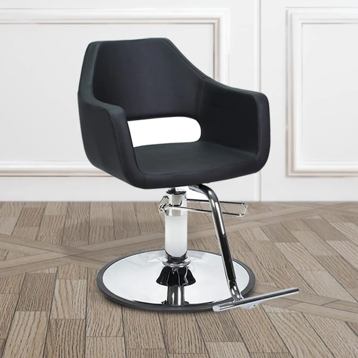 Salon Styling Chair Black for Beauty Barber Hairdressing Furniture, Customized