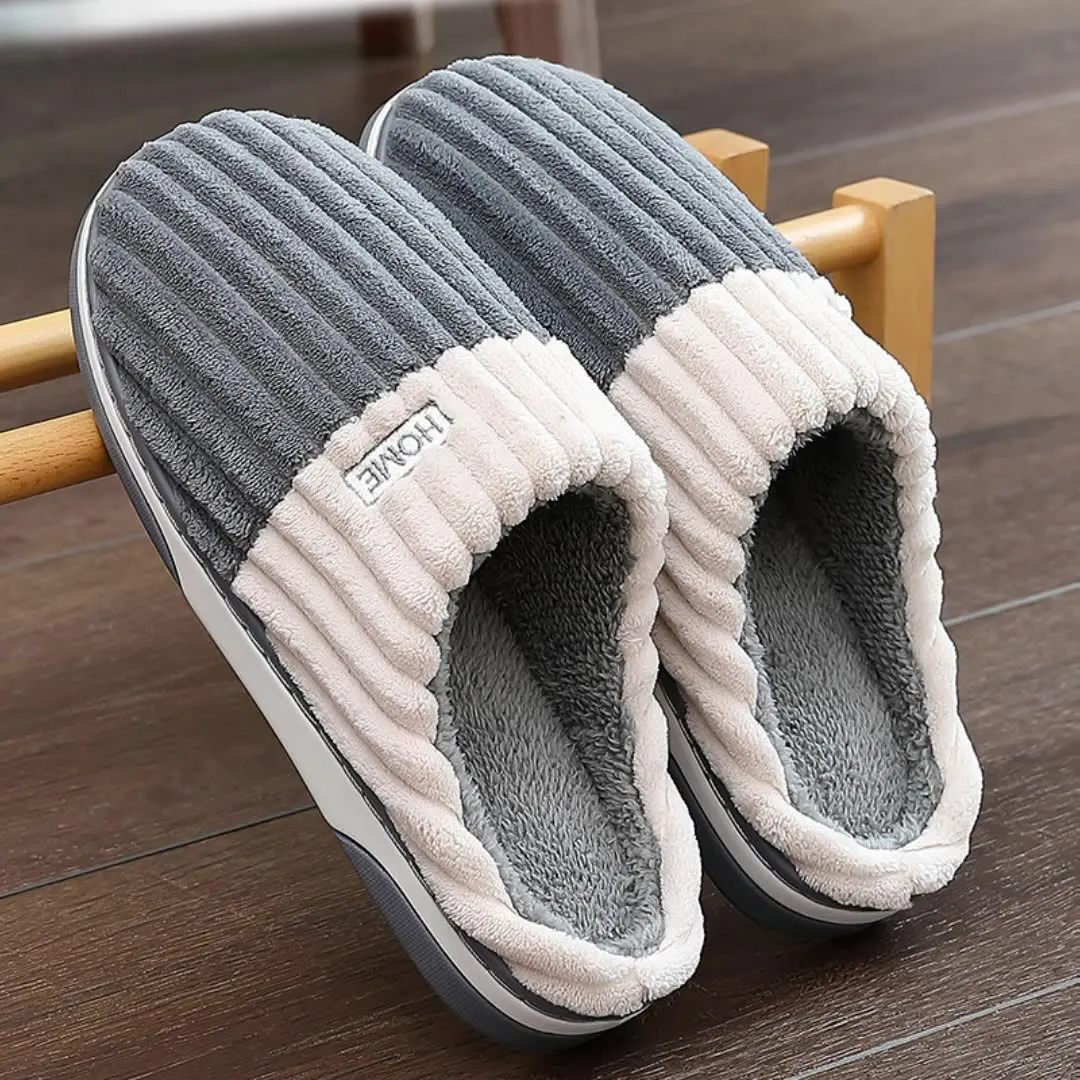 

New Fashion Big Size Men Home Slippers Women Winter Warm Slipper Couples Furry Shoes Casual Shoes Indoor Soft Thick Plush Slides