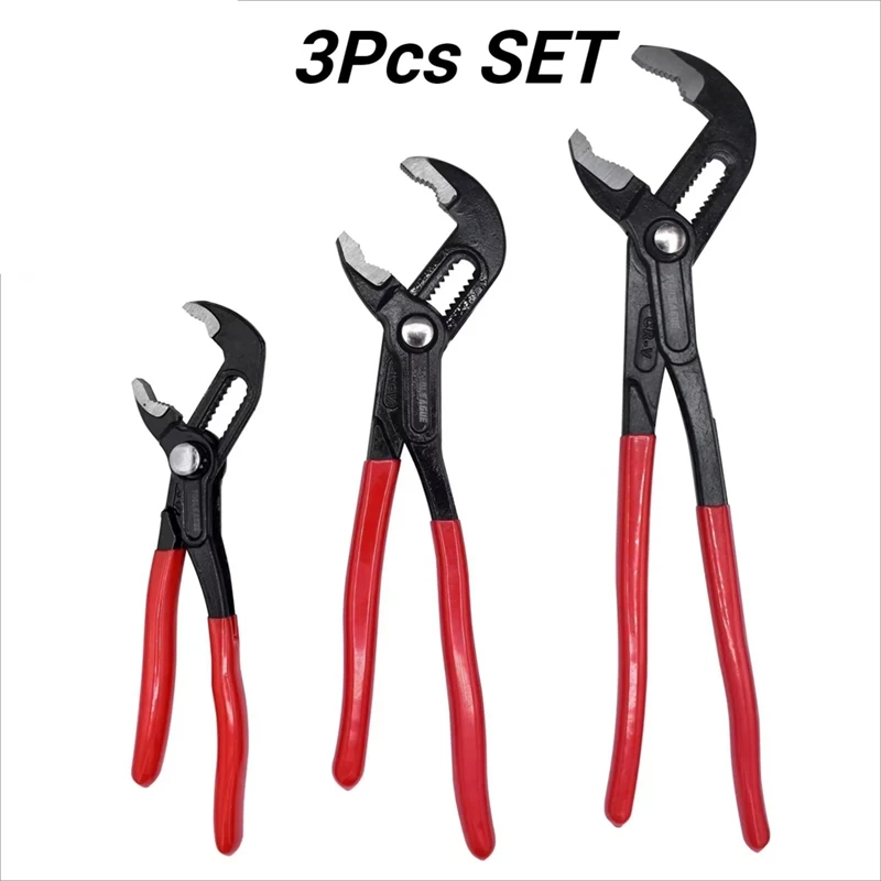 8Inch 10Inch 12Inch Water Pump Pliers Plumbing Pliers Large Opening Universal Wrench Push Button Quick Adjustable Pliers