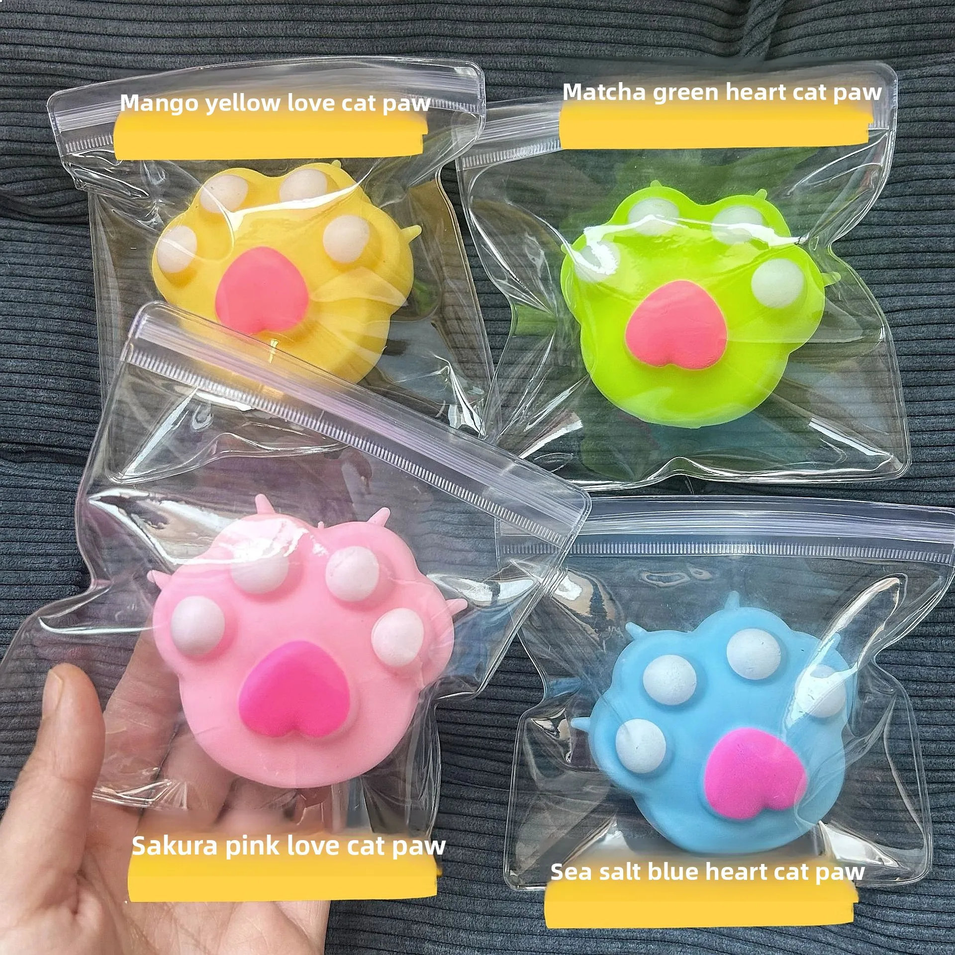 High value cat paw slow rise soft and cute toy pressure release TPR flour clay