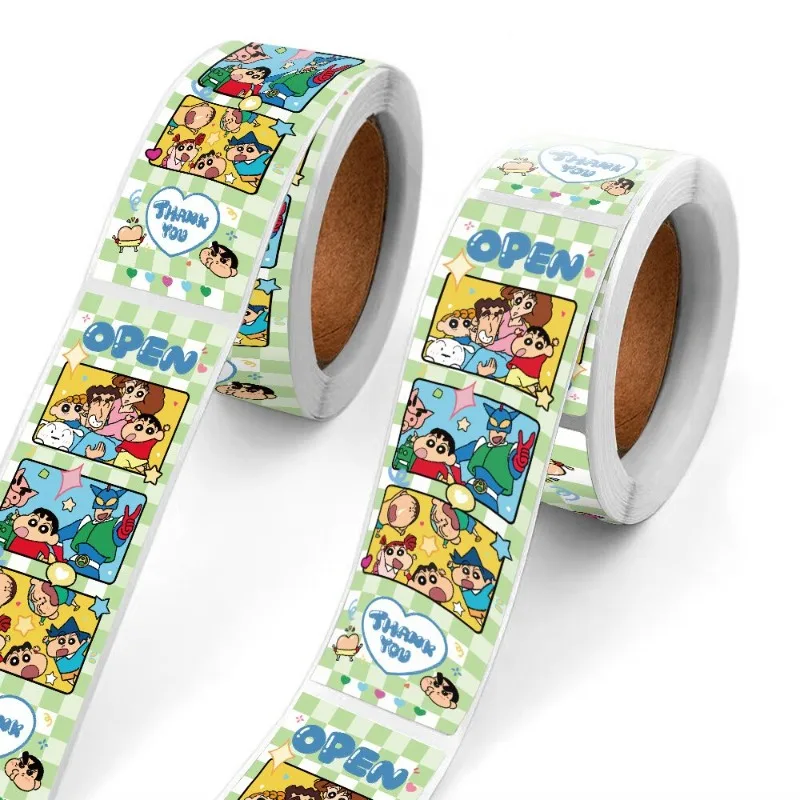 120pcs Crayon Shin-chan Kawaii Cartoon Stickers Anime Sealing Sticker Decoration Decals Stationery Reward Sticker Toy Gift