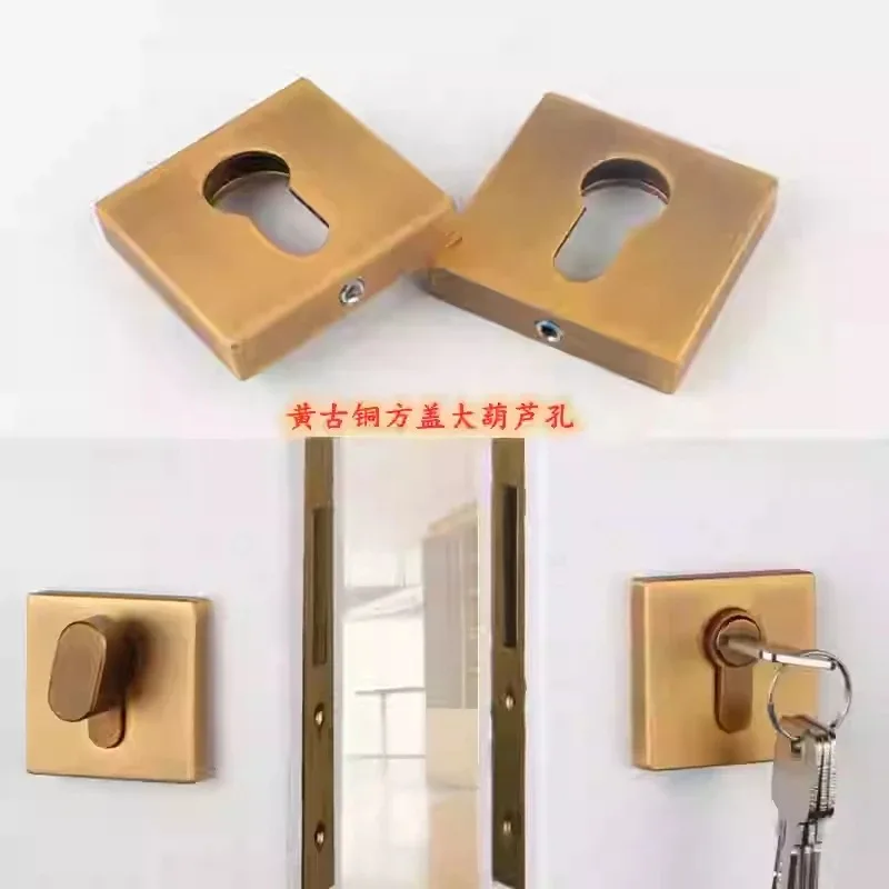

Handel Lock Cylinder Decorative Cover 304 Stainless Steel Split Lock Cover Interior Door Square Lock Cylinder Decorative Cover