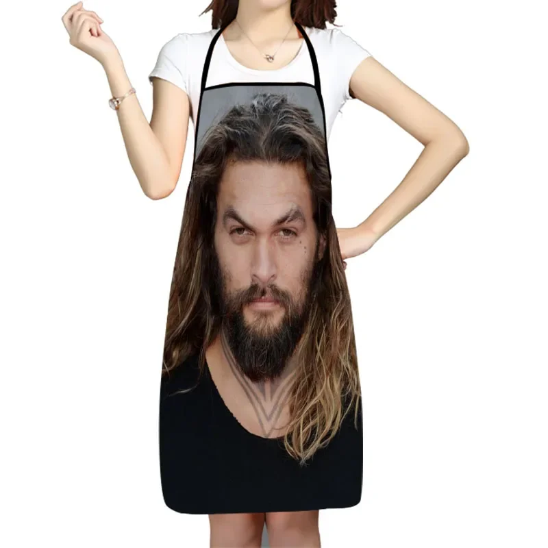 Jason Momoa Actor Apron Kitchen Aprons For Women Men Bibs Household Cleaning Pinafore Home Cooking Apron For Manicure