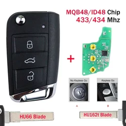 Chiave telecomando per auto 433 MHz MQB48 ID48 Chip per Volkswagen Seat Golf 7 MK7 Vw Tiguan Touran Polo per Skoda Octavia A7 5G 6959752 AB/BB