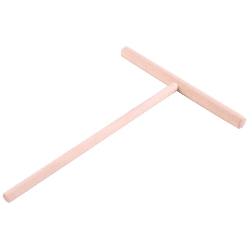 Madeira Pancake Batter Spreader Stick, Prática T Forma Crepe Maker, Home Kitchen Tool Kit, Uso DIY, 1Pc