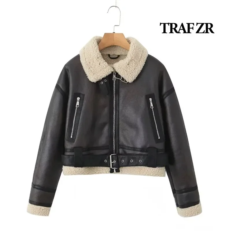 TRAF ZR Lady Jackets Cozy Coats Warm Winter Women\'s Cold Blouse Coat Winter Fashion New in Jackets Fashion Solid Parkas