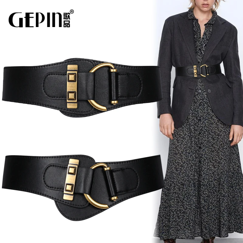 X6102 Lady Wide Belt Women's Elastic Waistband Girls Decorative Sweater Girdle Skirt Coat Joker Girdle Jacket Waistband Belt