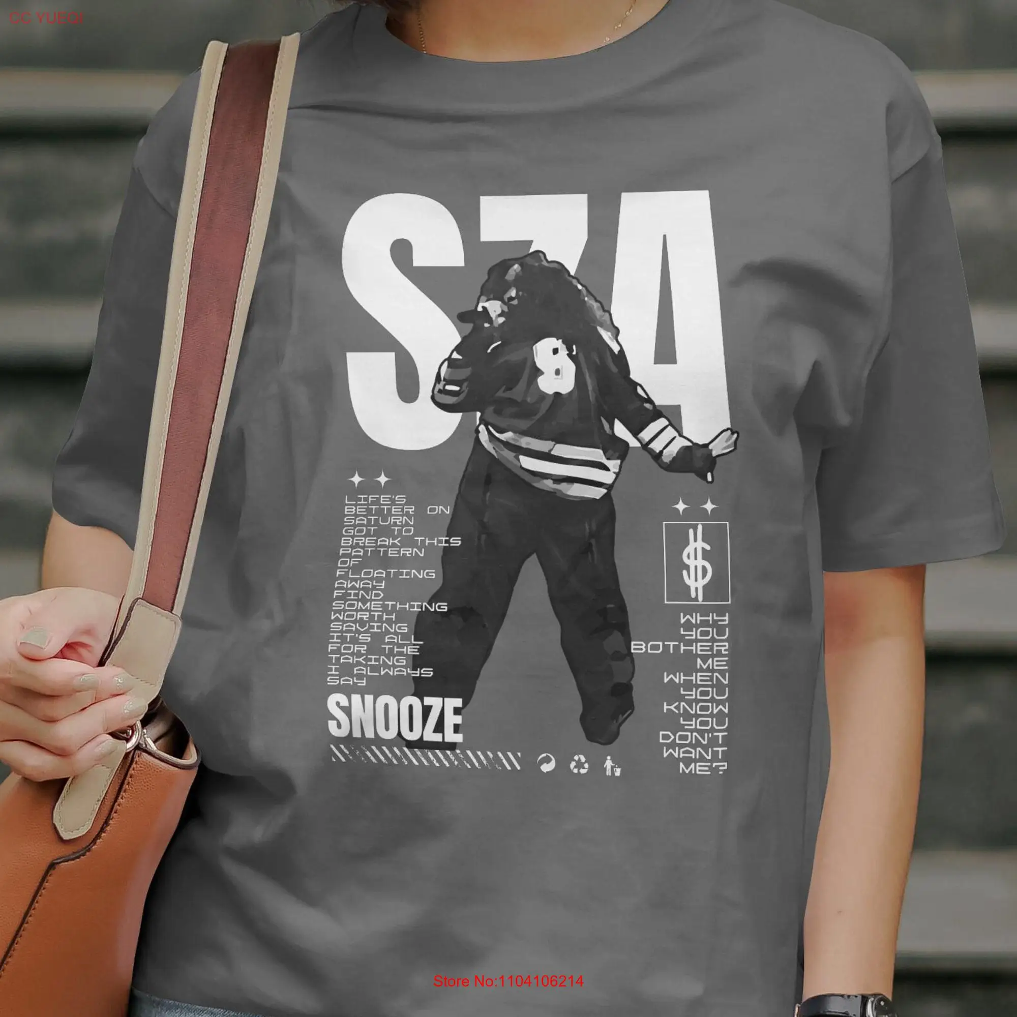 SZA Snooze Saturn RNB Rap T Shirt long or short sleeves