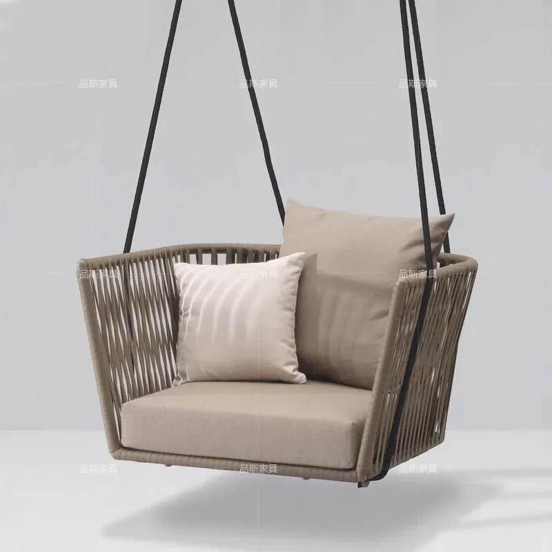 Outdoor swing, balcony, hanging chair, courtyard, outdoor swing indoor household, single or double person woven