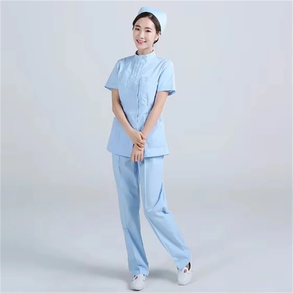 女性用グルーミング施設作業服 スパユニフォーム 白衣 スクラブセット 美容院作業服 女性用男性用スクラブスーツ