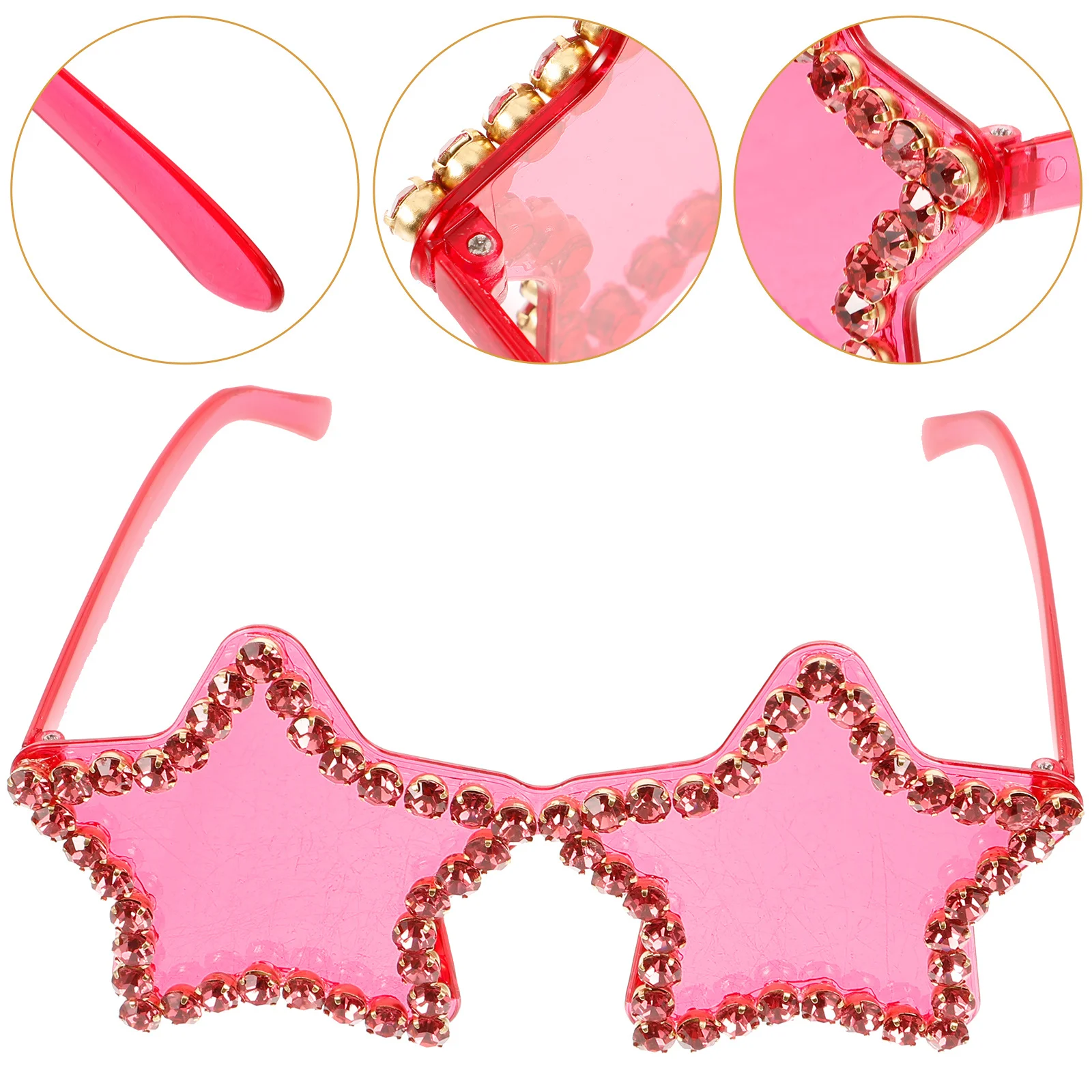 

Candy Color Frameless Star Sunglasses Trendy Party Glasses Lightweight Comfortable Fit Fashionable