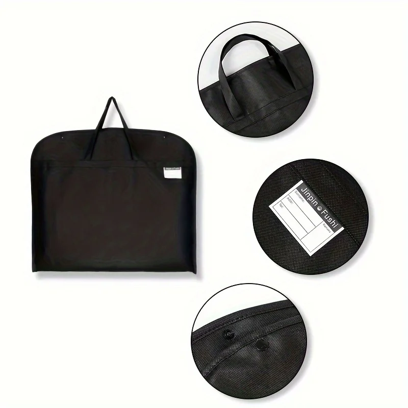 Foldable Black Suit Garment Cover with Handles, Dust-Proof Protector, Ideal for Business Trip & Travel Clothes Storage - view 5