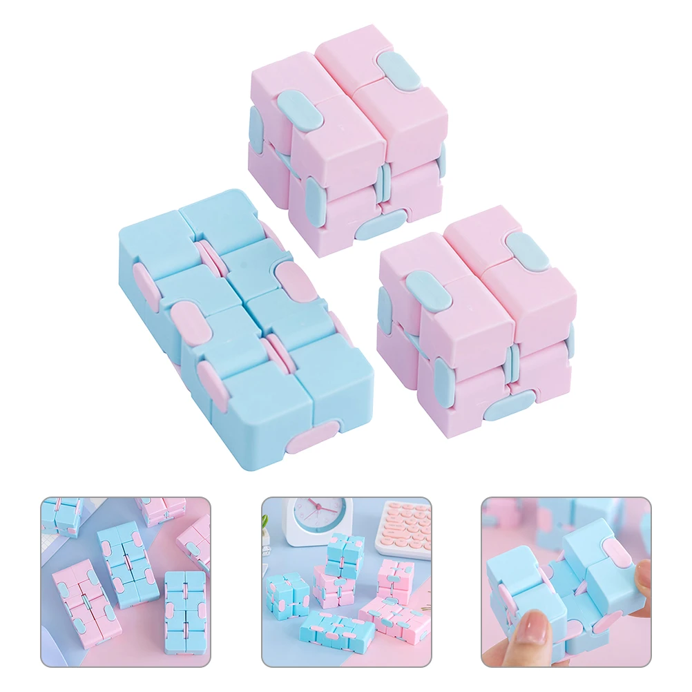 3pcs Candy Intellectual For Kids Adults Stress Relief Plaything Durable Portable Cube Puzzle