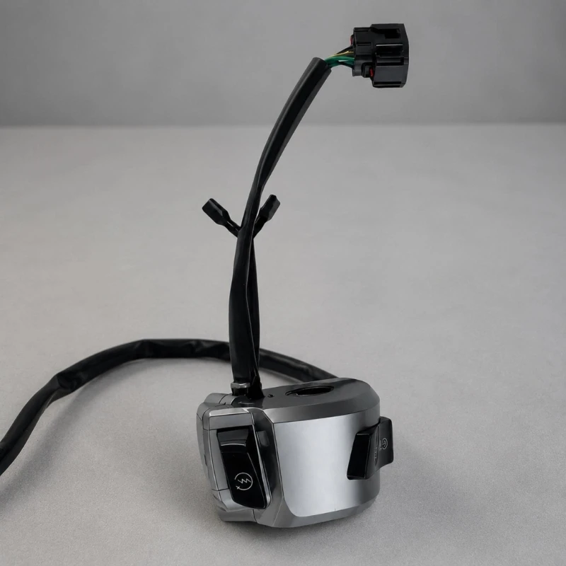 Handlebar Electrical Control Assembly for SCOOPY, 5 A Repair Component with Integrated Wiring Harness and Fitted Coupling D7YA