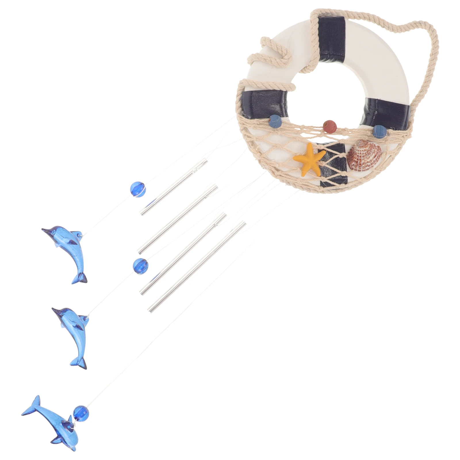

Mediterranean Chimes Life Ring Wall Art Decor nament Home Hanging Adornment Living Room Nautical Creative