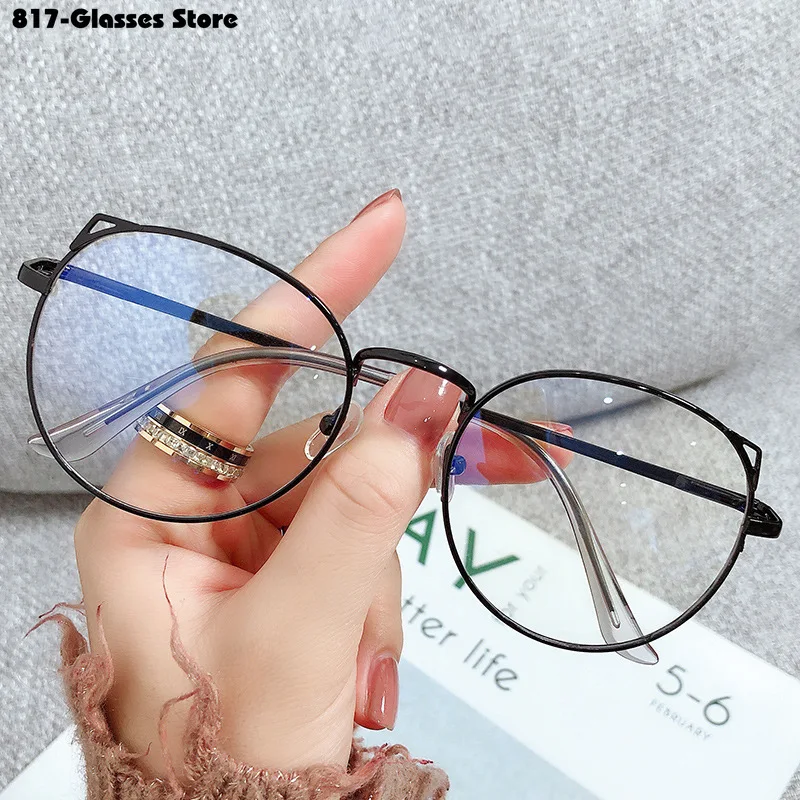 2023 New Cat Ear Myopia Glasses for Women -1.0-1.5-2.0-2.5-3.0-3.5-4..0-4.5-5.0 Prescription Eyeglasses