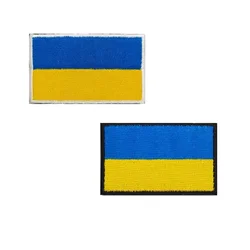 Ukraine Embroidered HOOK Badge Patches Ukrainian National Emblem Shield Shape Tactical ukr Flag Patch for Backpack Caps Clothes