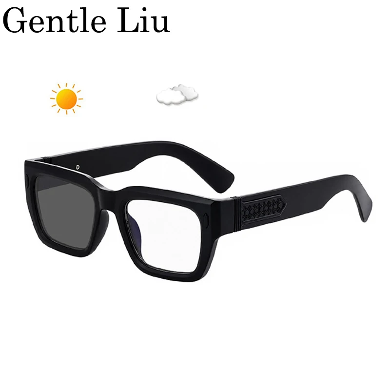 Photochromic Square Sunglasses Men 2026 Luxury Brand Designer Vintage Steampunk Hip Hop Sun Glasses Retro Fashion UV400 Shades