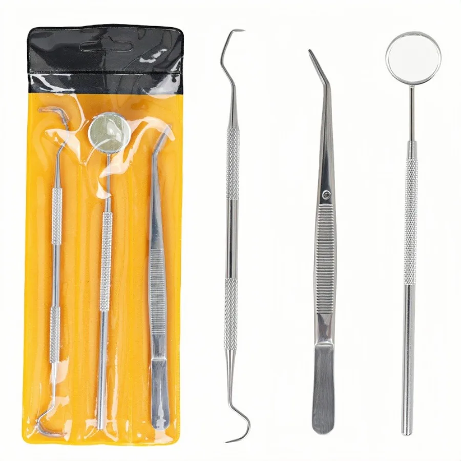 3 قطعة/المجموعة الفولاذ المقاوم للصدأ أدوات طب الأسنان عدة طب الأسنان مختبر الفم مرآة أطباء الأسنان اختيار أداة قشارة الأسنان لمجموعة تبييض الأسنان #1