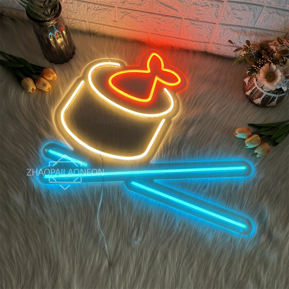 Gourmet food Neon Sign For Wall Decor Art Room Decoration For Kitchen Restaurant Business Shop LED Lights Noodle Bowl Signs