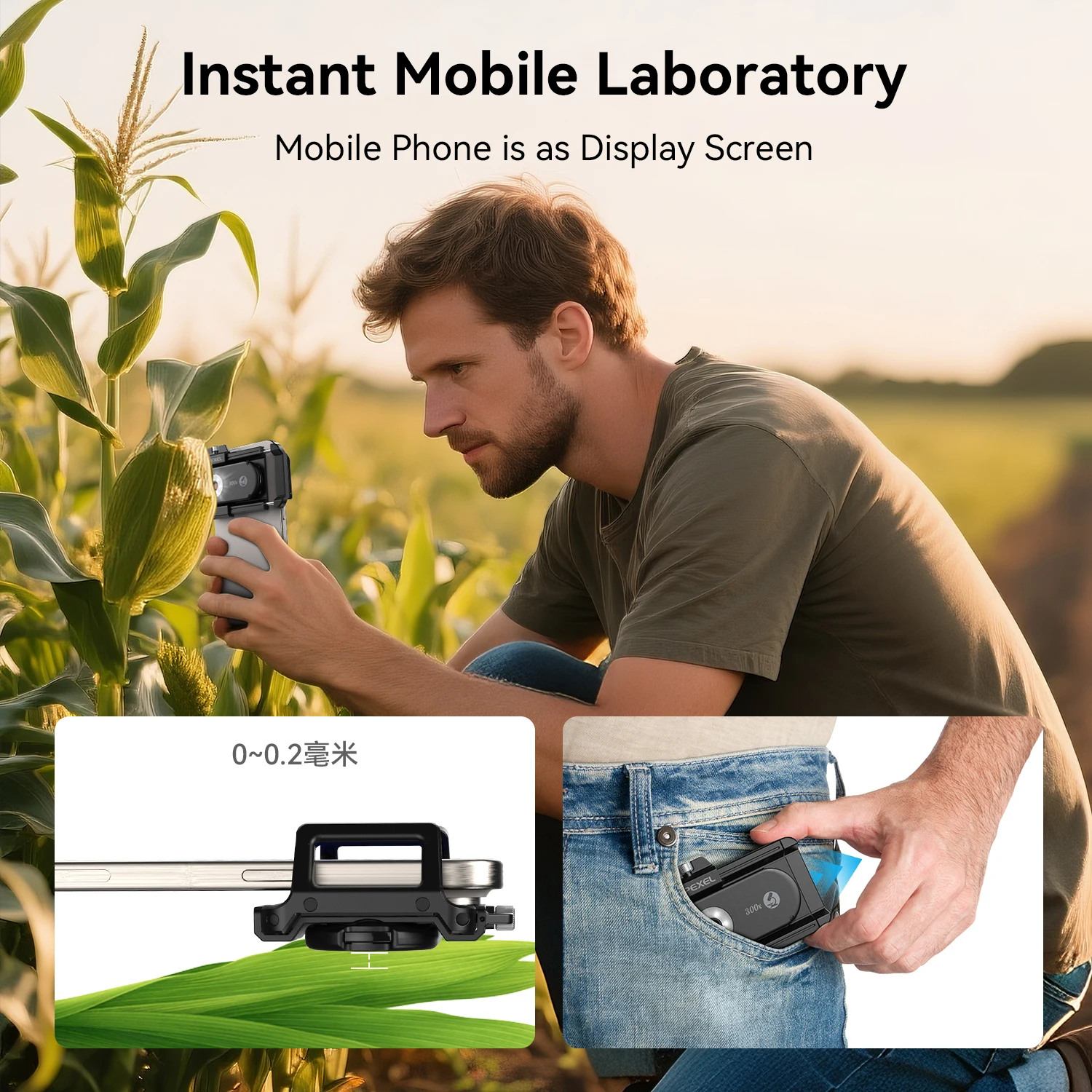 APEXEL جديد ترقية 300X عدسة المجهر الهاتف المحمول عدسة الكاميرا عدة عدسات ماكرو صغيرة مع ضوء LED لجميع الهواتف الذكية تقريبا