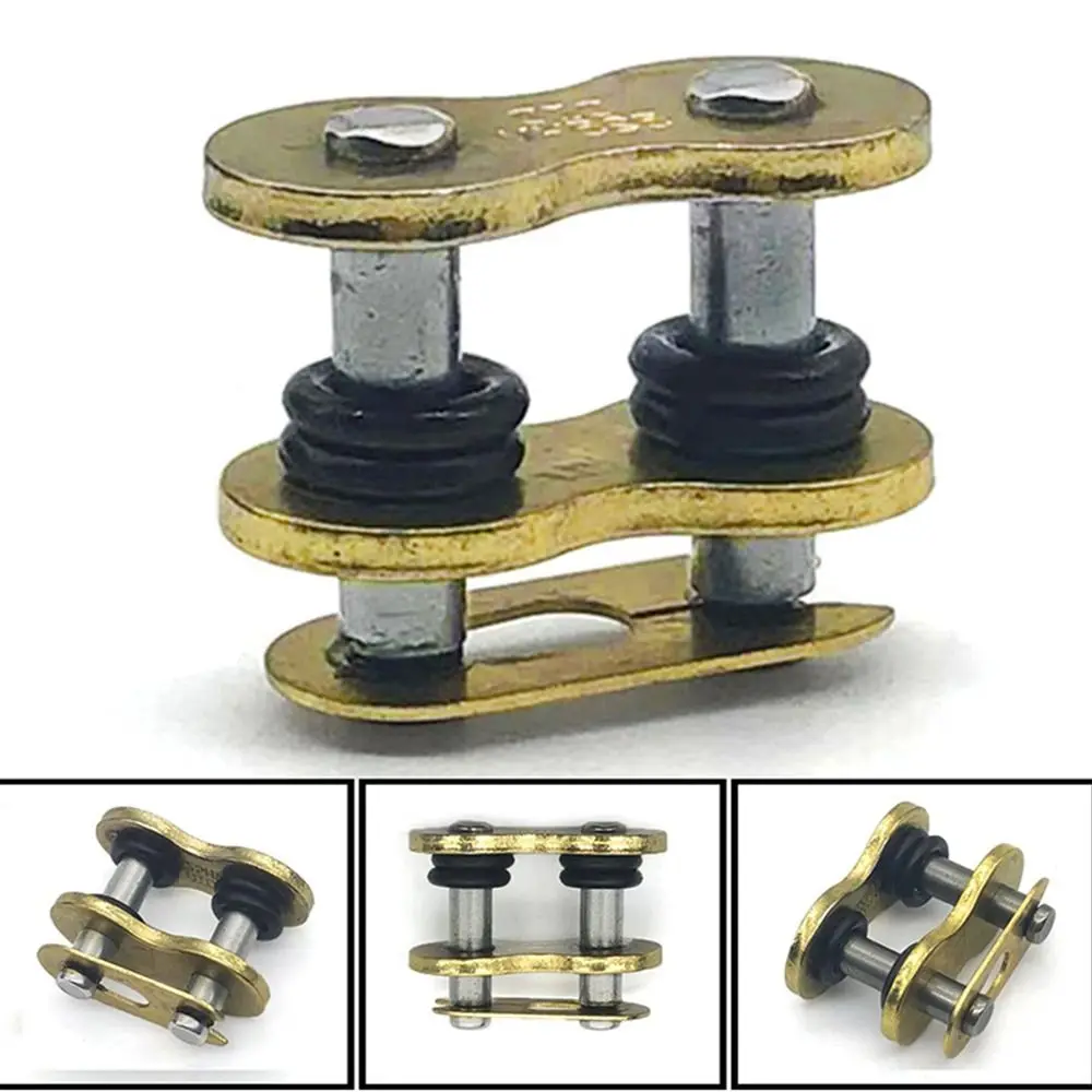 Durable Gold Motorcycle Chain Buckle Accessories Connecting O-Ring Joint Repair Tool Reforting Oil Seal Link Lock DID428HV