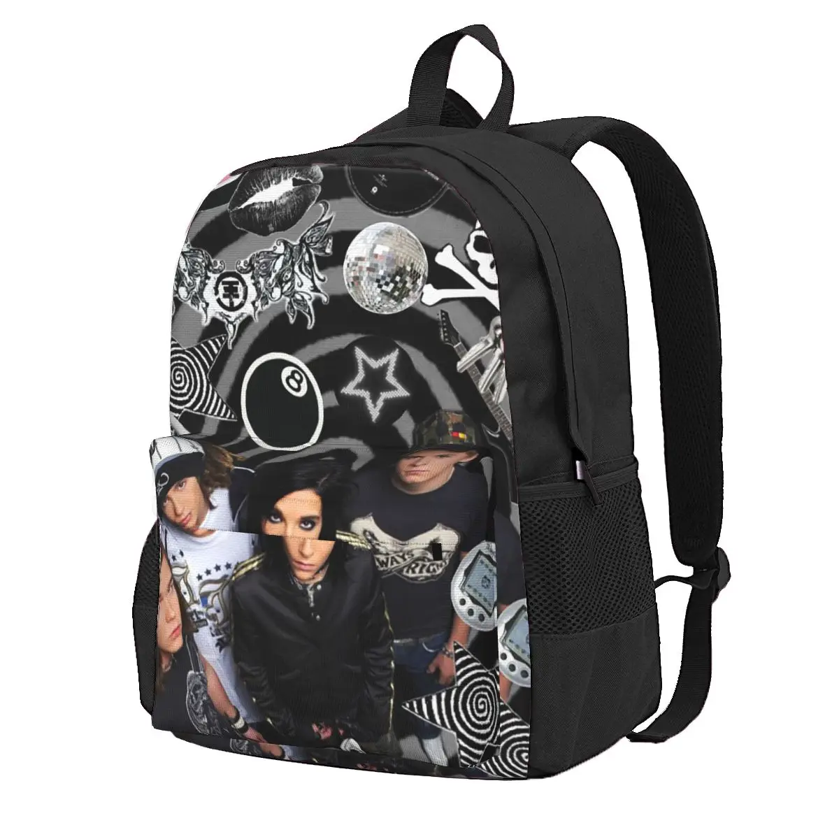 Tokio Hotel Emblem Student Backpack School Bag Hiking Travel Daypack for Men Women Fashion Bookbag Shoulder Bags