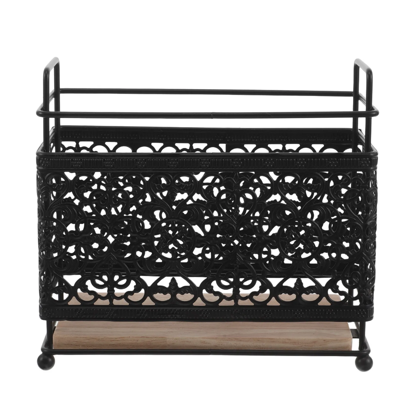 Makeup Brushes Organizer 6.5x6.1x3.2in Vintage Iron Brush Holder for Vanity Desk Stationery Organizer Pencil Cup Holder Makeup