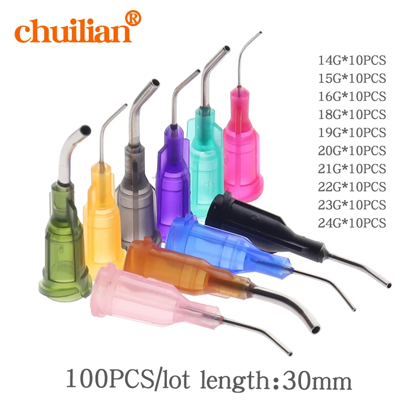 100 teile/los 14-23G 10 Modelle Availlable Stahl Abgabe Kegel Pinhead Kleber Flüssigkeit Dispenser Nadeln für Dispenser-Controller