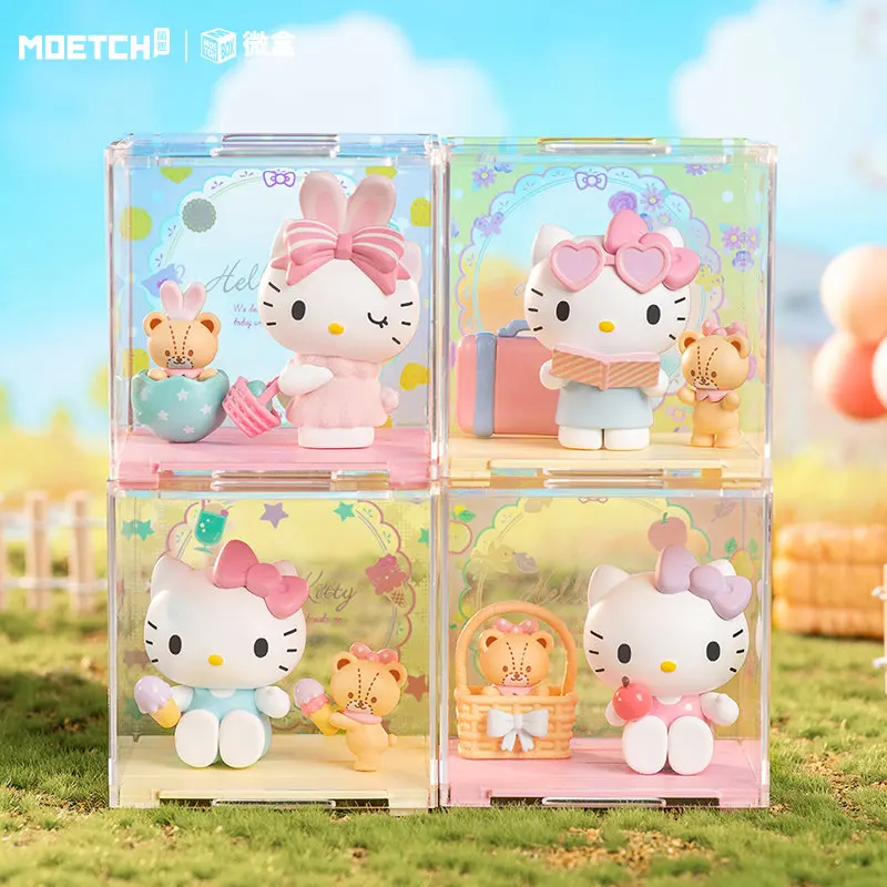 

Moetch Sanrio Hello Kitty Sweet Playmate серии слепая коробка фигурка Коллекционная кукла декоративный орнамент подарок на день рождения для девочек