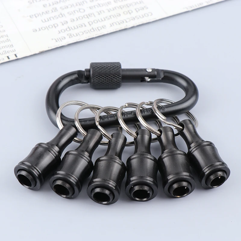 6 PCS 1/4 Inch Bit Holder Keychain, Hex Screwdriver Bits Holder Extension Bar, Quick Change Screw Bit Holder for Most Electric