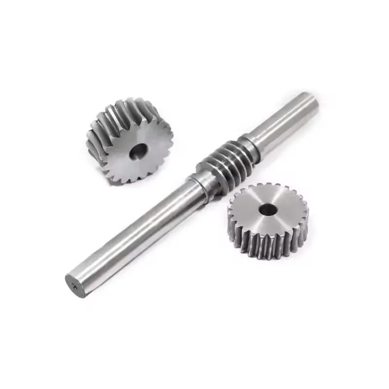 1pcs 2 Modulus 40 Teeth Reducer Worm Gear Process Hole And 2M Worm Rod Transmission Ratio 1:40 45#Steel For CNC Parts